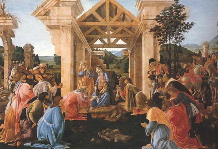 Sandro Botticelli Adoration of the Magi (mk36) Sweden oil painting art